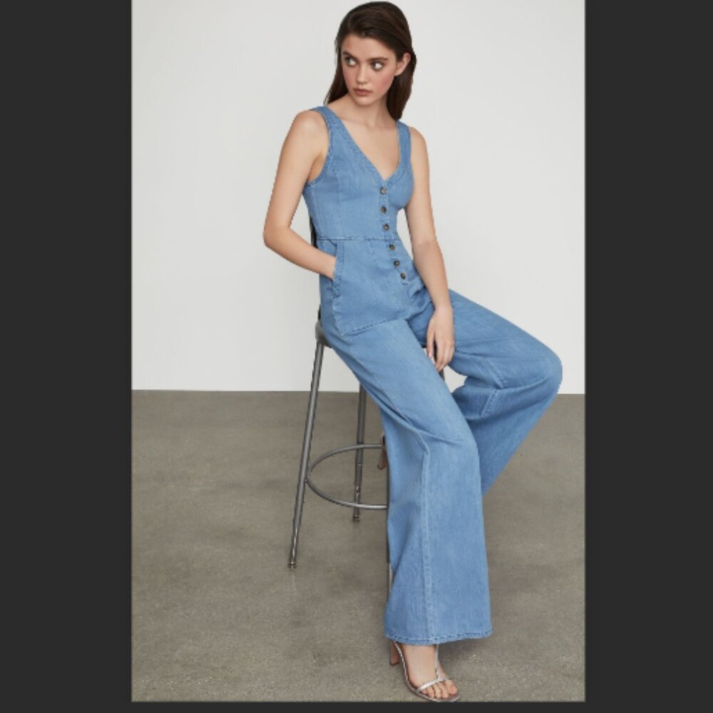 BCBG Max Azria Denim Jumpsuit